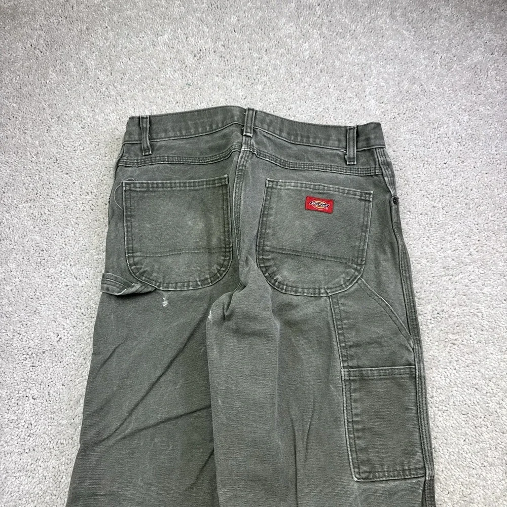 Y2K Distressed Dickies Carpenter Pants Green Size 30x31 Workwear Grunge Skater